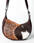 American Darling ADBGZ453 Hobo Hand Tooled Hair-On Genuine Leather Women Bag Western Handbag Purse