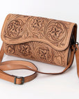American Darling ADBGZ460 Wallet Hand Tooled Genuine Leather Women Bag Western Handbag Purse
