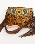 American Darling ADBGA176A Clutch Hand Tooled Hair On Genuine Leather Women Bag Western Handbag Purse