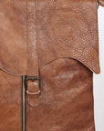 Vintage Genuine Leather Crossbody Bag for Men & Women – Rustic Brown Messenger Shoulder Bag