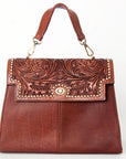 American Darling ADBGI176A Briefcase Hand Tooled Genuine Leather women bag western handbag purse