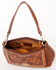 American Darling Hobo Hand Tooled Hair On Genuine Leather Women Bag Western Handbag Purse
