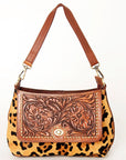 American Darling Hobo Hand Tooled Hair On Genuine Leather Women Bag Western Handbag Purse
