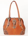 American Darling Tote Hand Tooled Hair On Genuine Leather Women Bag Western Handbag Purse