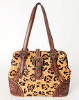 American Darling Tote Hand Tooled Hair On Genuine Leather Women Bag Western Handbag Purse