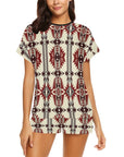 Southwestern Aztec Pajama Top Short Set