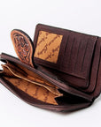 American Darling ADBGZ468 Wallet Hand Tooled Genuine Leather Women Bag Western Handbag Purse