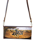 American Darling Wallet Hair on Full Grain Genuine Leather Western Women Bag | Handbag Purse Travel Clutch