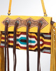 GIBGX206 American Darling Hand Tooled Saddle Blanket Genuine Leather Women Bag Western Handbag Purse