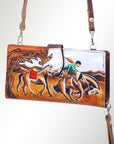 American Darling Wristlet Genuine Leather Women Bag Western Handbag Purse