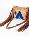 American Darling Cross Body Hand Tooled Saddle Blanket Genuine Leather Women Bag Western Handbag Purse