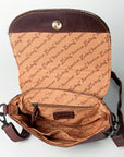 American Darling ADBGZ390A Cross Body Hand Tooled Hair On Genuine Leather women bag western handbag purse
