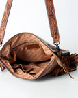 American Darling ADBGZ422A Signature Crossbody Hand Tooled Saddle Blanket Genuine Leather women bag western handbag purse