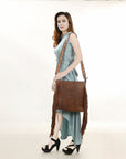American Darling ADBGZ256B Crossbody Genuine Leather Women Bag Western Handbag Purse