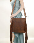 American Darling ADBGZ256B Crossbody Genuine Leather Women Bag Western Handbag Purse