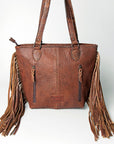 American Darling ADBGZ396C Tote Hand Tooled Hair On Genuine Leather women bag western handbag purse