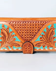 American Darling Wallet Hand Tooled Genuine Leather Women Bag Western Handbag Purse