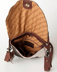 American Darling ADBGZ462B Cross Body Hand Tooled Hair On Genuine Leather women bag western handbag purse