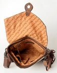 American Darling ADBGZ465B Cross Body Hand Tooled Hair On Genuine Leather women bag western handbag purse