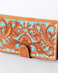 American Darling Wallet Hand Tooled Genuine Leather Women Bag Western Handbag Purse
