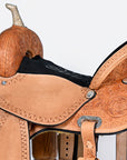 Hilason Western Horse Barrel Racing Trail American Leather Saddle Tan Tack
