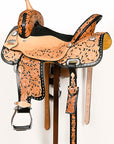 Hilason Western Horse Barrel Racing Trail American Leather Saddle Tan Tack