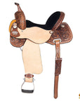 Hilason Western Horse Barrel Racing Trail Pleasure American Leather Saddle Tan Tack