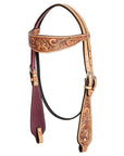 Hilason Western American Leather Horse Tack Set Tan