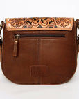 American Darling Messenger Hand Tooled Hair On Genuine Leather women bag western handbag purse