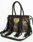 American Darling ADBGD151 Tote Hair-On Genuine Leather Women Bag Western Handbag Purse