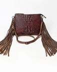 American Darling Cross Body Crocodile Embossed Genuine Leather Western Women Bag Handbag Purse | Crossbody for Cute
