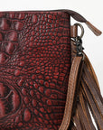 American Darling Cross Body Crocodile Embossed Genuine Leather Western Women Bag Handbag Purse | Crossbody for Cute