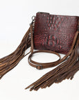 American Darling Cross Body Crocodile Embossed Genuine Leather Western Women Bag Handbag Purse | Crossbody for Cute