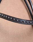 Bar H Equine Western Horse Genuine Leather Hand Tooled Headstall Dark Brown