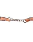 Bar H Equine Western Horse Stainless Steel Chain Genuine American Leather Curbs Strap