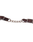 Bar H Equine Western Horse Stainless Steel Chain Genuine American Leather Curbs Strap