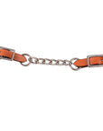 Bar H Equine Western Horse Stainless Steel Chain Genuine American Leather Curbs Strap
