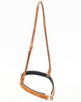 Bar H Equine Western Horse Genuine Leather Hand Tooled Nose band Tan