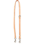 Bar H Equine Horse Genuine Leather Tie Downs Snap Ends Tan