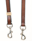 Bar H Equine Horse Genuine Leather Tie Downs Snap Ends Brown