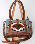 American Darling ADBG773 Tote Saddle Blanket Genuine Leather Women Bag Western Handbag Purse