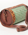 American Darling Duffel Bag for Women, Hand Tooled Floral Leather Western Bag, Full Grain Vegetable-Tanned with YKK Zipper
