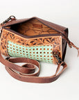 American Darling Duffel Bag for Women, Hand Tooled Floral Leather Western Bag, Full Grain Vegetable-Tanned with YKK Zipper