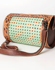 American Darling Duffel Bag for Women, Hand Tooled Floral Leather Western Bag, Full Grain Vegetable-Tanned with YKK Zipper