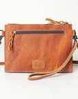 American Darling Clutch Hand Tooled Genuine Leather Western Women Bag Handbag Purse Tan | Purses for Cute