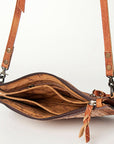 American Darling Wallet for Women, Hand Tooled Floral Leather, Vegetable-Tanned Full Grain Western Clutch with YKK Zipper