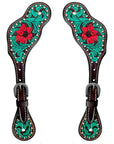 Durable Handcrafted PremiumLeather Spur Straps For Women Western Riding Show Rodeo