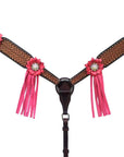 Bar H Equine Daisy Nash Floral Hand Tooled Horse Western Leather One Ear Headstall Brown
