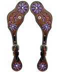 Durable Handcrafted PremiumLeather Spur Straps For Women Western Riding Show Rodeo