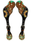 Durable Handcrafted PremiumLeather Spur Straps For Women Western Riding Show Rodeo